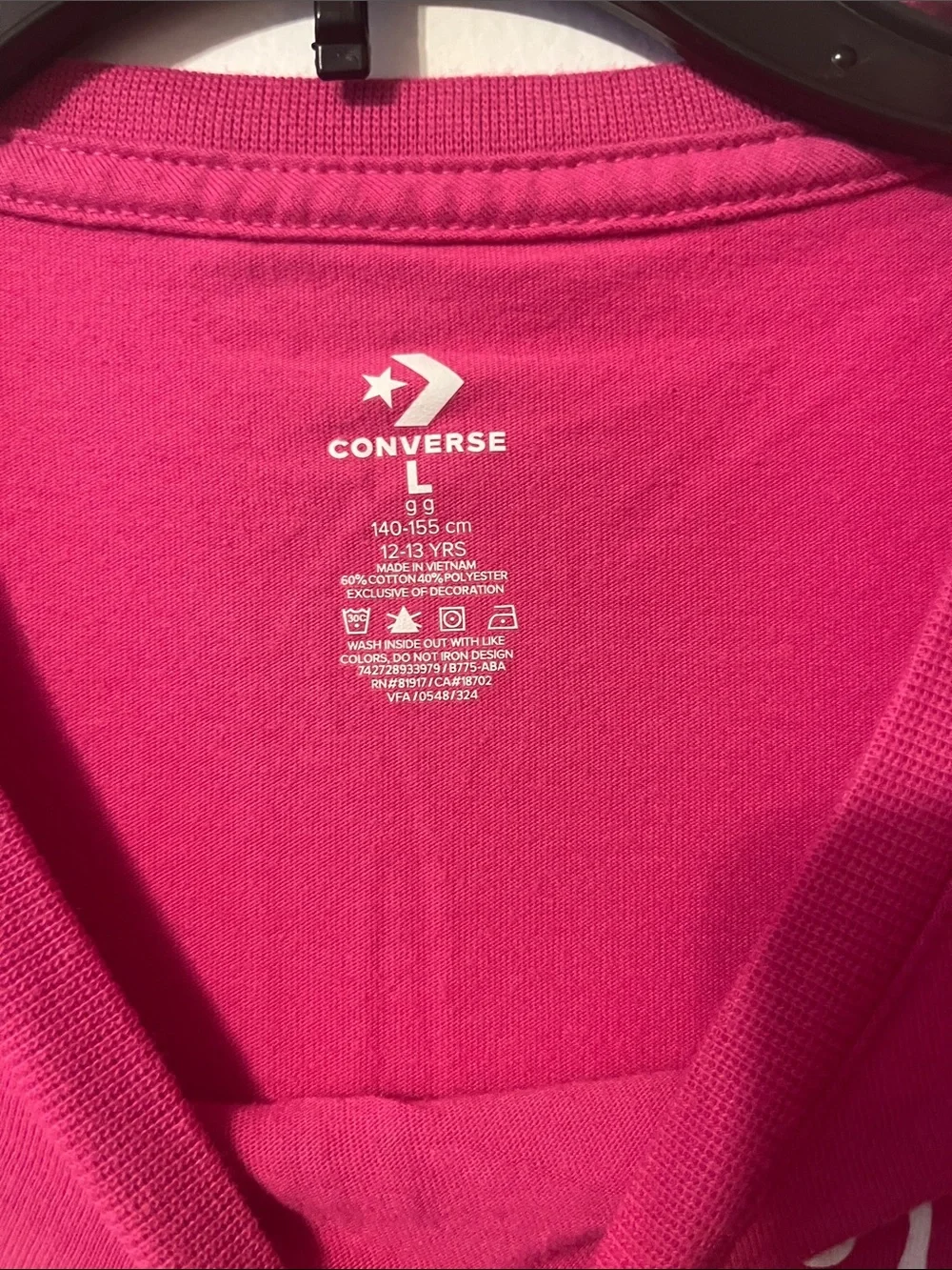 Converse Girls' Pink Graphic Tee with Sneaker Stack Print